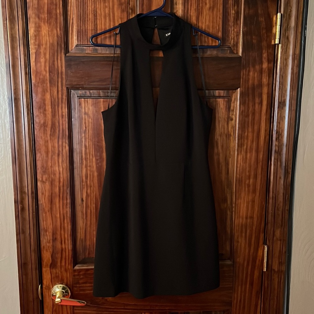 Backless High Neck Express Dress